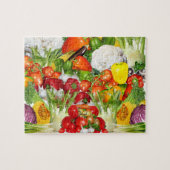 Gesunde bunte Veggie-Auswahl Puzzle (Horizontal)