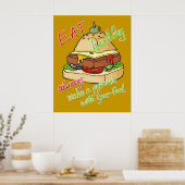 Gesunde Burger-Pyramide Poster (Küche)