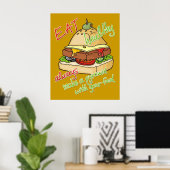 Gesunde Burger-Pyramide Poster (Heimbüro)