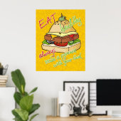 Gesunde Burger-Pyramide Poster (Heimbüro)