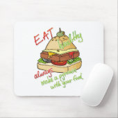 Gesunde Burgerpyramide Mousepad (Mit Mouse)