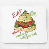 Gesunde Burgerpyramide Mousepad (Vorne)