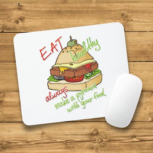 Gesunde Burgerpyramide Mousepad