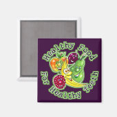 Gesunde Ernährung für gesunde Zähne Magnet (Vorderseite/Rückseite)