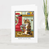 Gesunde Ernährung Niedliche Katzenmalerei nach Maß Karte (Vorderseite)