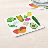 Gesunde Ernährung Rechteckiger Pappuntersetzer (angewinkelt)