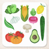 Gesunde Ernährung Rechteckiger Pappuntersetzer (Vorderseite)