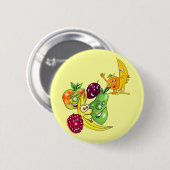 Gesunde Ernährungsfrucht Button (Vorne & Hinten)