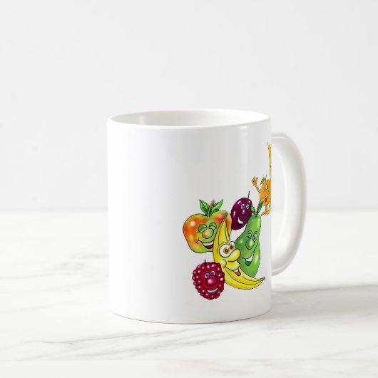 Gesunde Ernährungsfrucht Kaffeetasse (VorderseiteRechts)