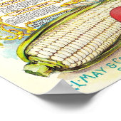 Gesunde, farbenfrohe Veggies Vintages Saatgut Poster (Ecke)