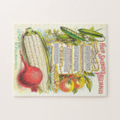 Gesunde, farbenfrohe Veggies Vintages Saatgut Puzzle (Horizontal)