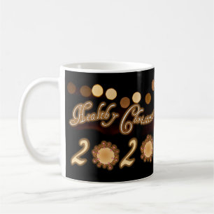 Gesunde fröhliche Weihnachten für Sie! Kaffeetasse