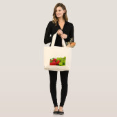 Gesunde Fruchtsalat-Schicksals-Geschenke Jumbo Stoffbeutel (Vorderseite (Model))
