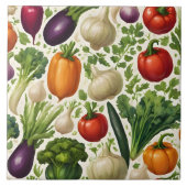 Gesunde Gemüse Happy Food Moderne Sammlung Fliese (Vorderseite)