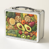 Gesunde Gemüse Snacks farbenfroh Metall Brotdose (Rückseite)