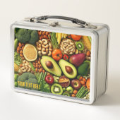 Gesunde Gemüse Snacks farbenfroh Metall Brotdose (Vorderseite)