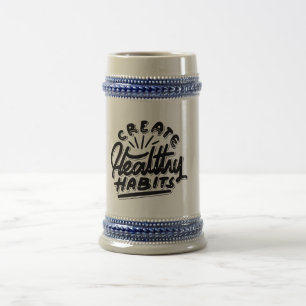 gesunde Gewohnheiten motivierend Design schaffen Bierglas