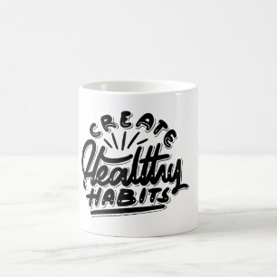 gesunde Gewohnheiten motivierend Design schaffen Kaffeetasse