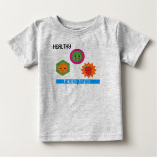 Gesunde glückliche Früchte Baby T-shirt