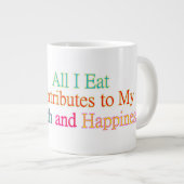 Gesunde glückliche Tasse essen (Vorderseite Rechts)