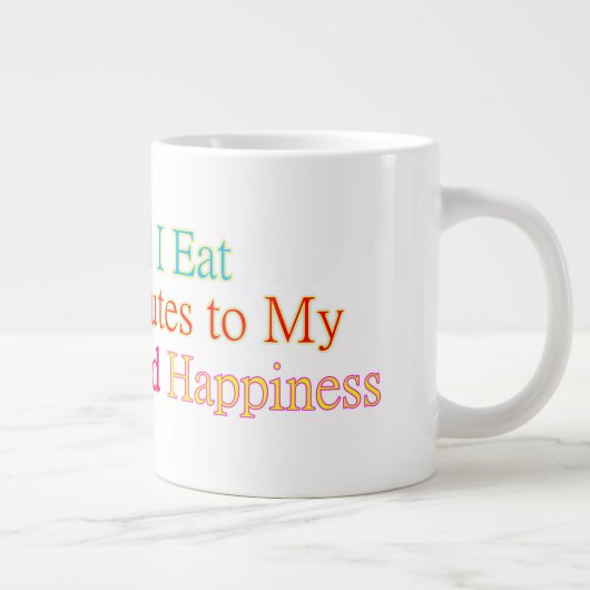 Gesunde glückliche Tasse essen (Rechts)