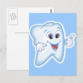 Gesunde glückliche Zähne Postkarte (Vorne/Hinten)