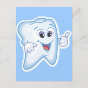 Gesunde glückliche Zähne Postkarte