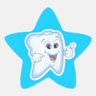Gesunde Happy Tooth Stern-Aufkleber