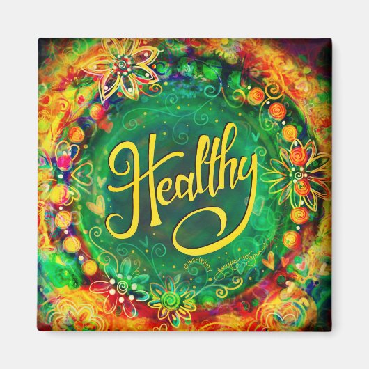 Gesunde Hübsche Blume Moderne Inspiritivität Magnet (Vorne)