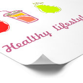 Gesunde, lebendige Farben Kunst, Ernährung und Get Poster (Ecke)