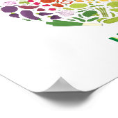 gesunde Lebensführung: T - Shirt an Poster (Ecke)