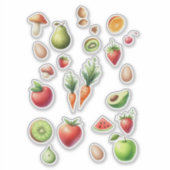 Gesunde Lebensmittel Aufkleber (Vorderseite)