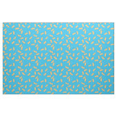Gesunde Lebensmittel Erdnussmuster auf blau Stoff (Fat Quarter (45,7 x 55,9 cm))