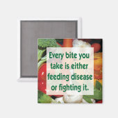Gesunde Lebensmittel führen an, dass Krankheiten g Magnet (Vorderseite/Rückseite)