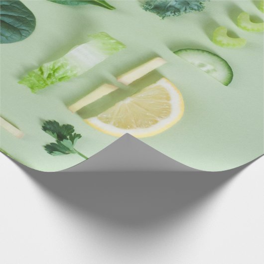 Gesunde Lebensmittel Geschenkpapier (Ecke)