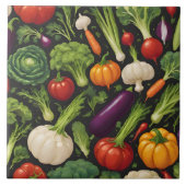 Gesunde Lebensmittel glückliche Gemüse Populäre Sa Fliese (Vorderseite)