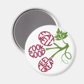 Gesunde Lebensmittel Kostenvoranschlag für Fitness Magnet (Vorderseite/Rückseite)