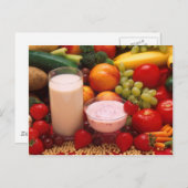 Gesunde Lebensmittel Postkarte (Vorne/Hinten)