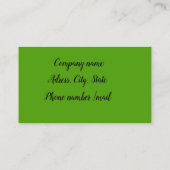 Gesunde Lebensmittel Visitenkarte (Rückseite)