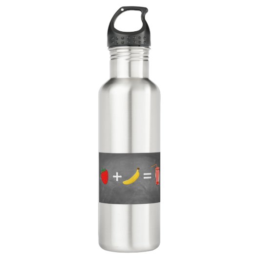 Gesunde Lebensweise Edelstahlflasche (Vorderseite)