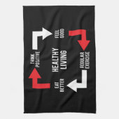 Gesunde Lebensweise - Fitness Motivierend Handtuch (Vertikal)