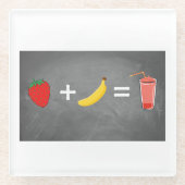 Gesunde Lebensweise Glasuntersetzer (Vorderseite)