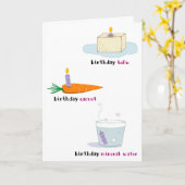 Gesunde Nahrungsmittelgeburtstags-Karte Karte (Gelbe Blume)