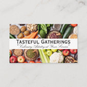 Gesunde Obst und Gemüse - Hintergrund Visitenkarte (Vorderseite)