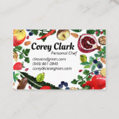 Gesunde Personal Koch Nutritionist Moderne Veggies Rabattkarte (Rückseite)