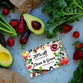 Gesunde Personal Koch Nutritionist Moderne Veggies Rabattkarte