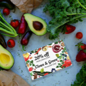 Gesunde Personal Koch Nutritionist Moderne Veggies Rabattkarte