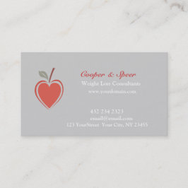 Gesunde rote minimale Herzwellness-Fitness Visitenkarte