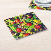 Gesunde Salat-Untersetzer Rechteckiger Pappuntersetzer (angewinkelt)