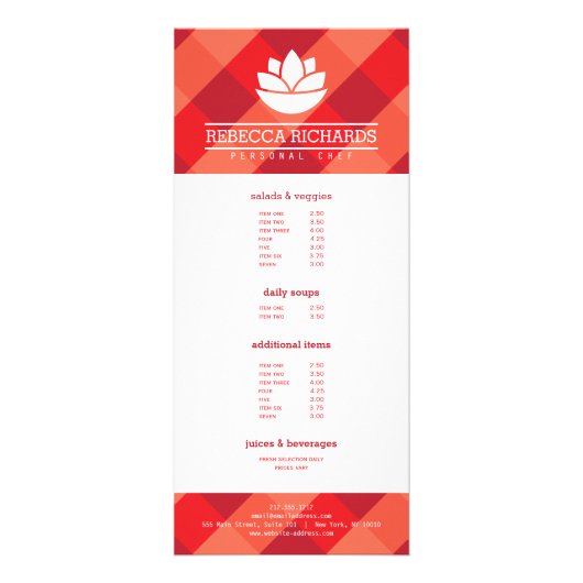 Gesunde Salate Gemüse Catering Menü Rot (Vorne)